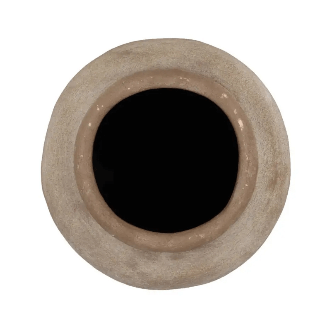 Aardewerken hoge pot rustiek - bruin