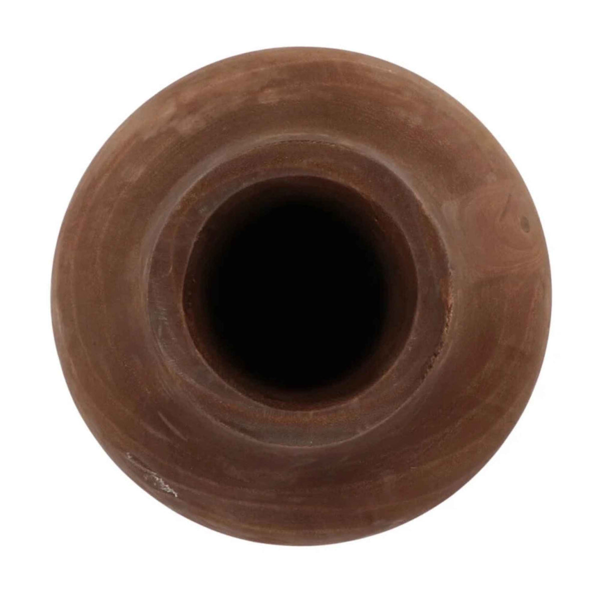 Houten Vaas - donkerbruin- 39cm Hoog