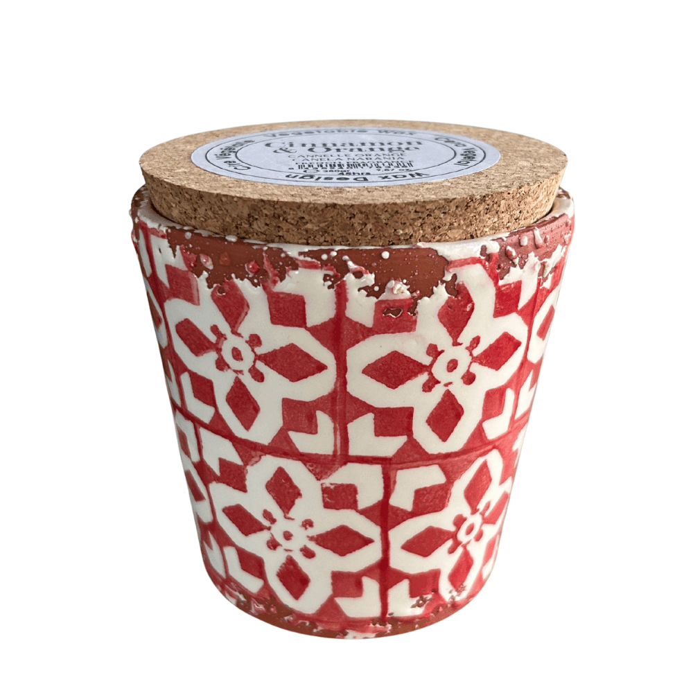 Geurkaars - Kaneel & sinasappel- (ruikt zo lekker !!)