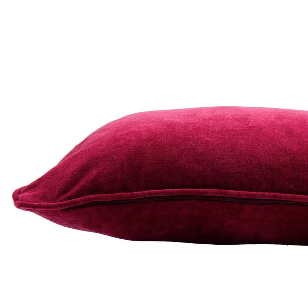 Sierkussen Uni Donker Rood – Cozy Feeling – Velvet – 40x60 cm
