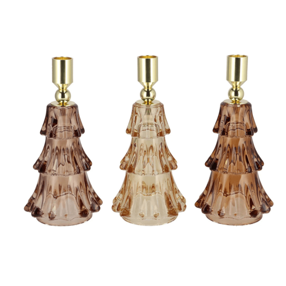 Kandelaar Kerstboom – Zand – in 2 maten