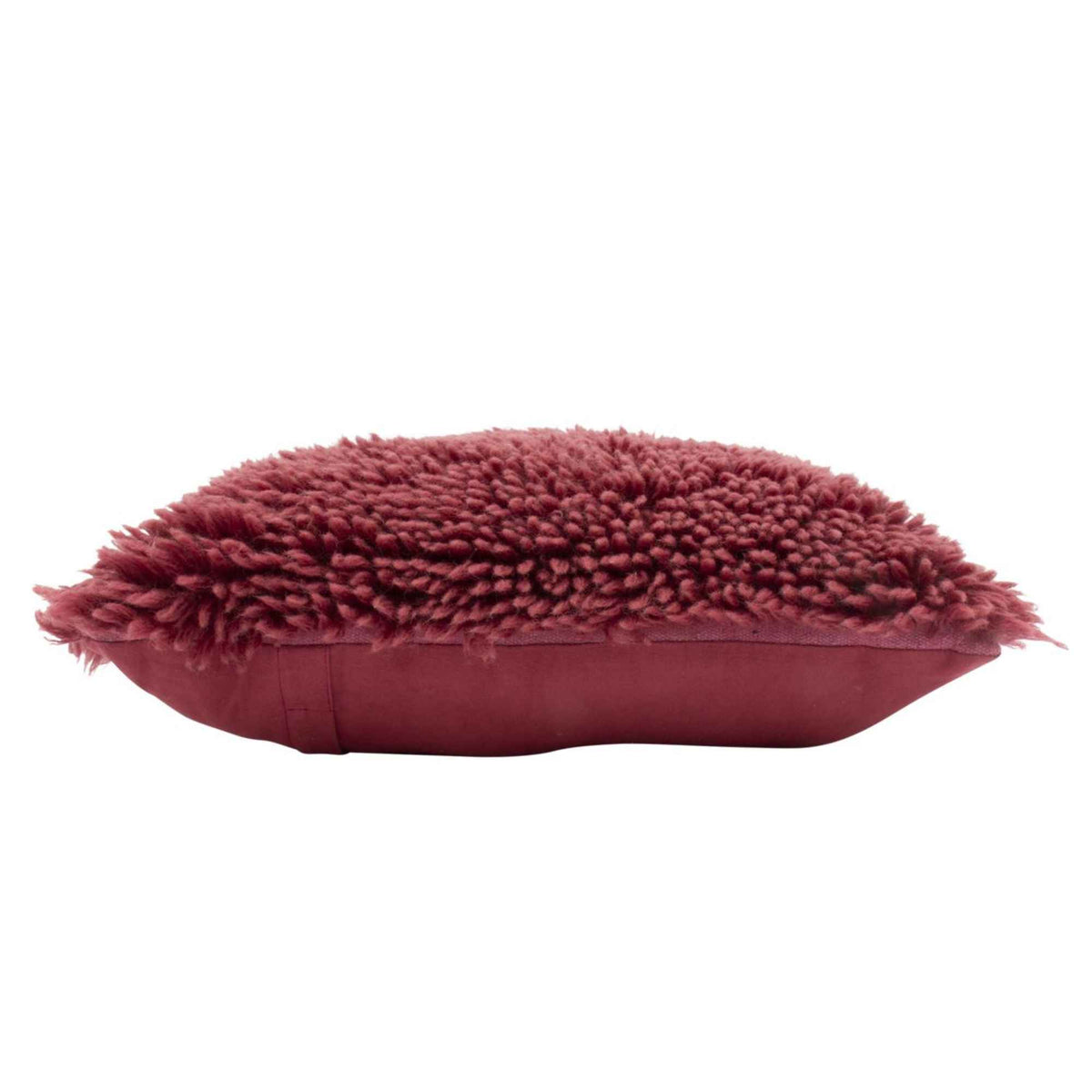 Fluffy wollen sierkussen - Marsala - 50x50 cm