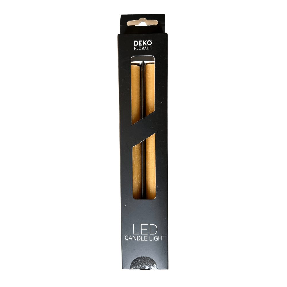 LED Dinerkaarsen incl afstandsbediening – Set van 2 – honing – excl. batterijen