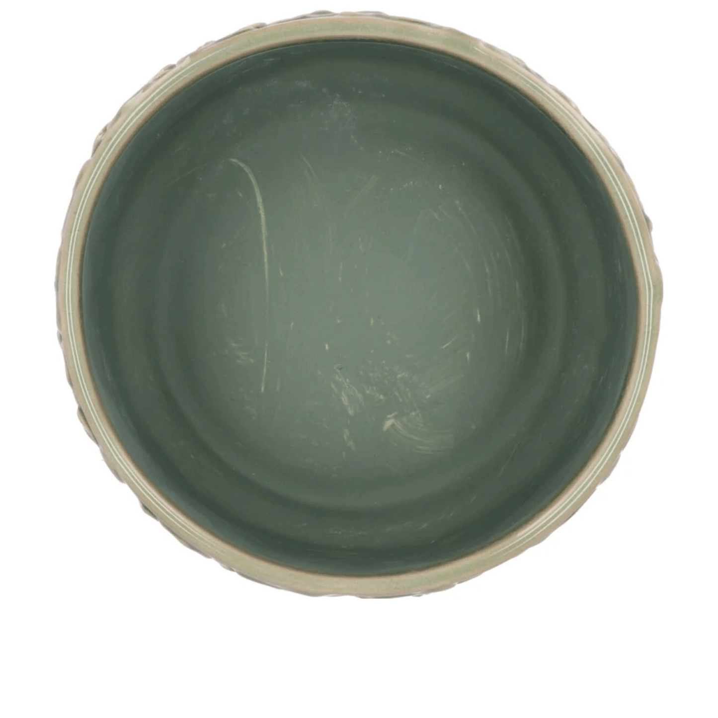 Geglazuurde bloempot - met bloemenreliëf