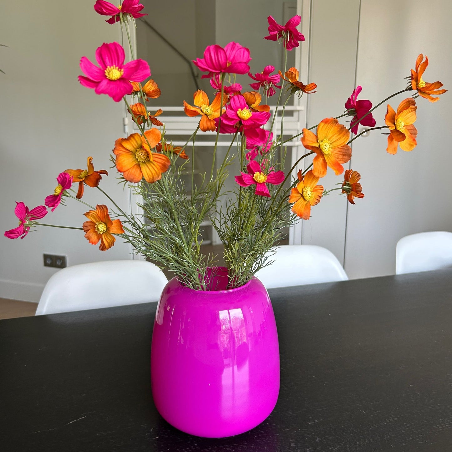 Glazen Vaas -fuchsia - 20cm