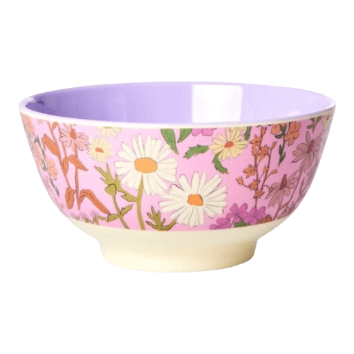 Melamine schaaltje medium Daisy Dearest print - Rice
