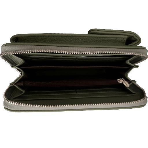 Portomonnee tasje beschermd met RFID-technologie donker groen