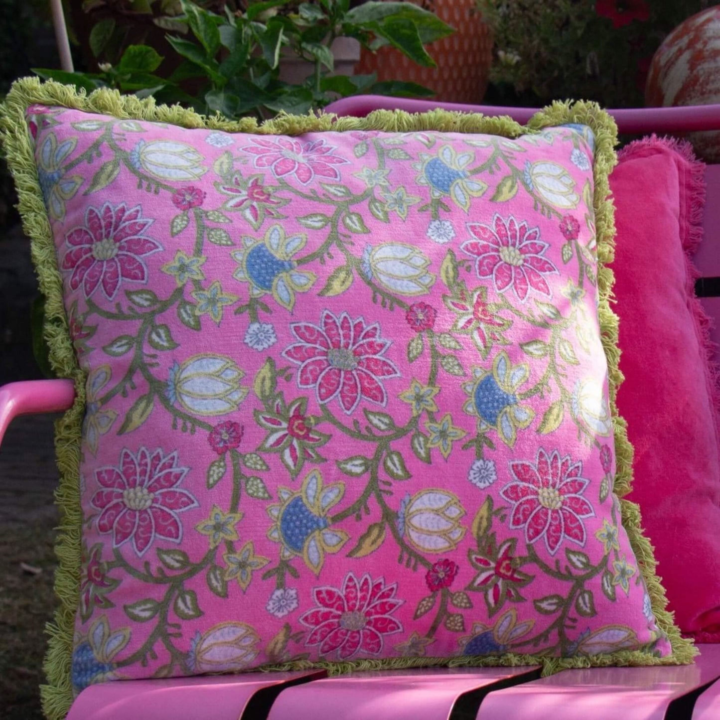 Zierkissen Blossom Velvet Blumen 45×45 cm