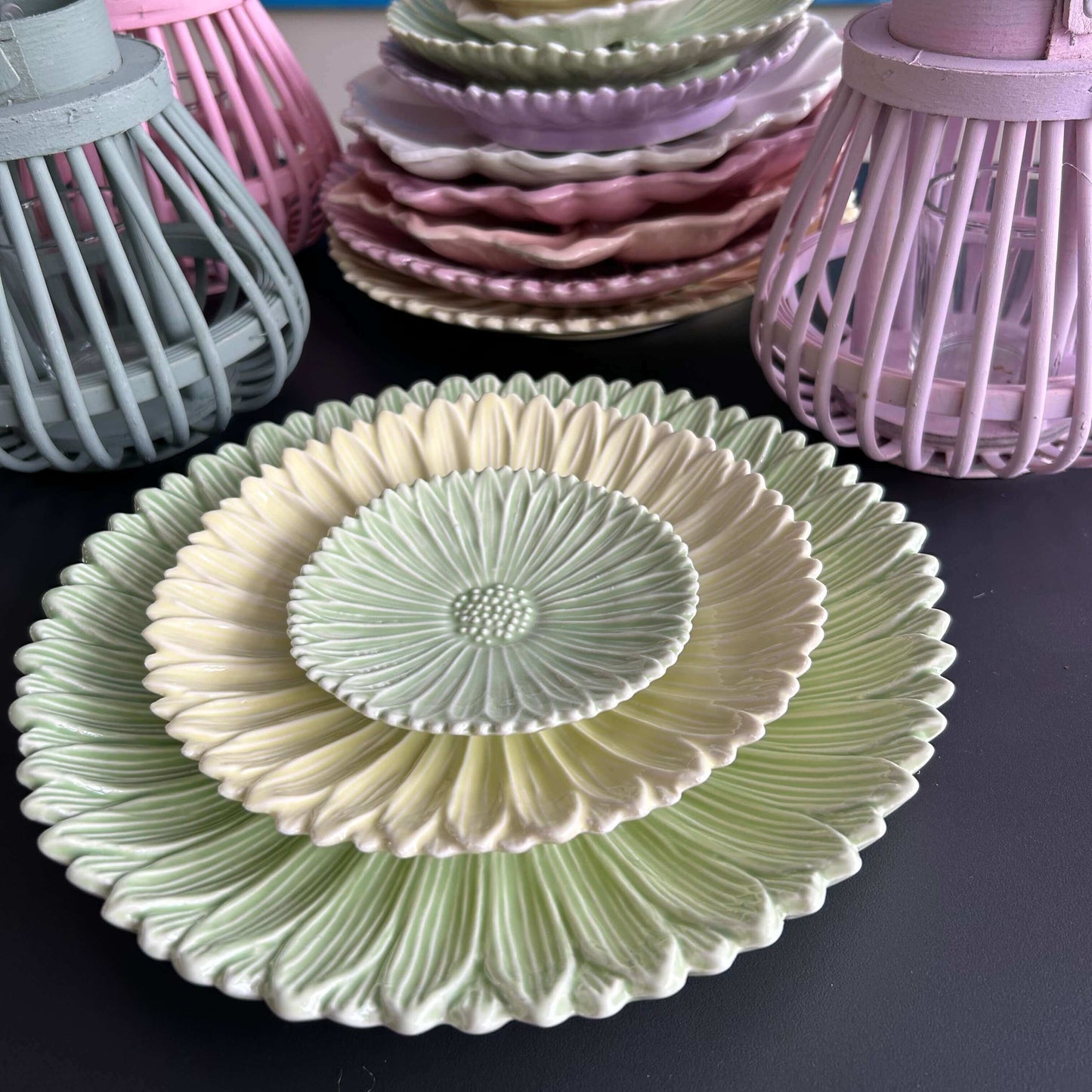 Bloemenbord Daisy geel - in 3 maten