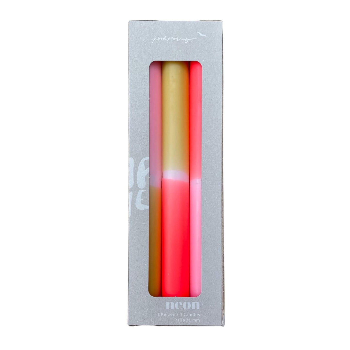 Dip Dye Neon Bobby Pin kaarsen per 3 verpakt