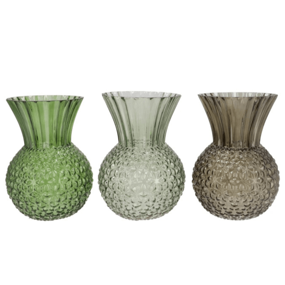 Glazen vaas Senna Summer - groen - in 2 maten