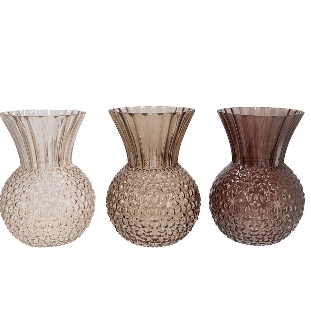 Glazen vaas Natural - Beige - in 2 maten