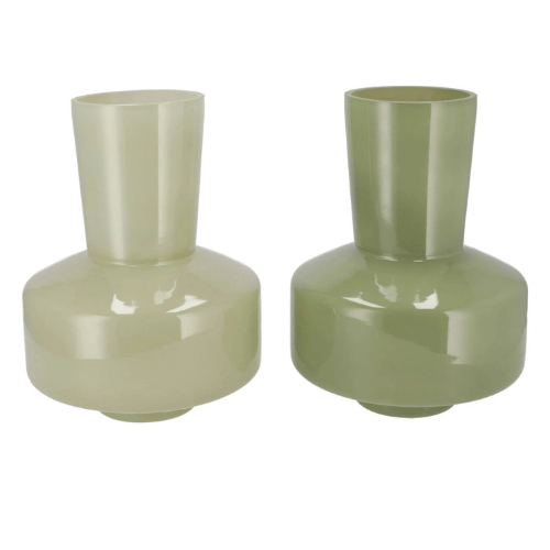 Glazen Vaas – 26 cm – Zomers Groen