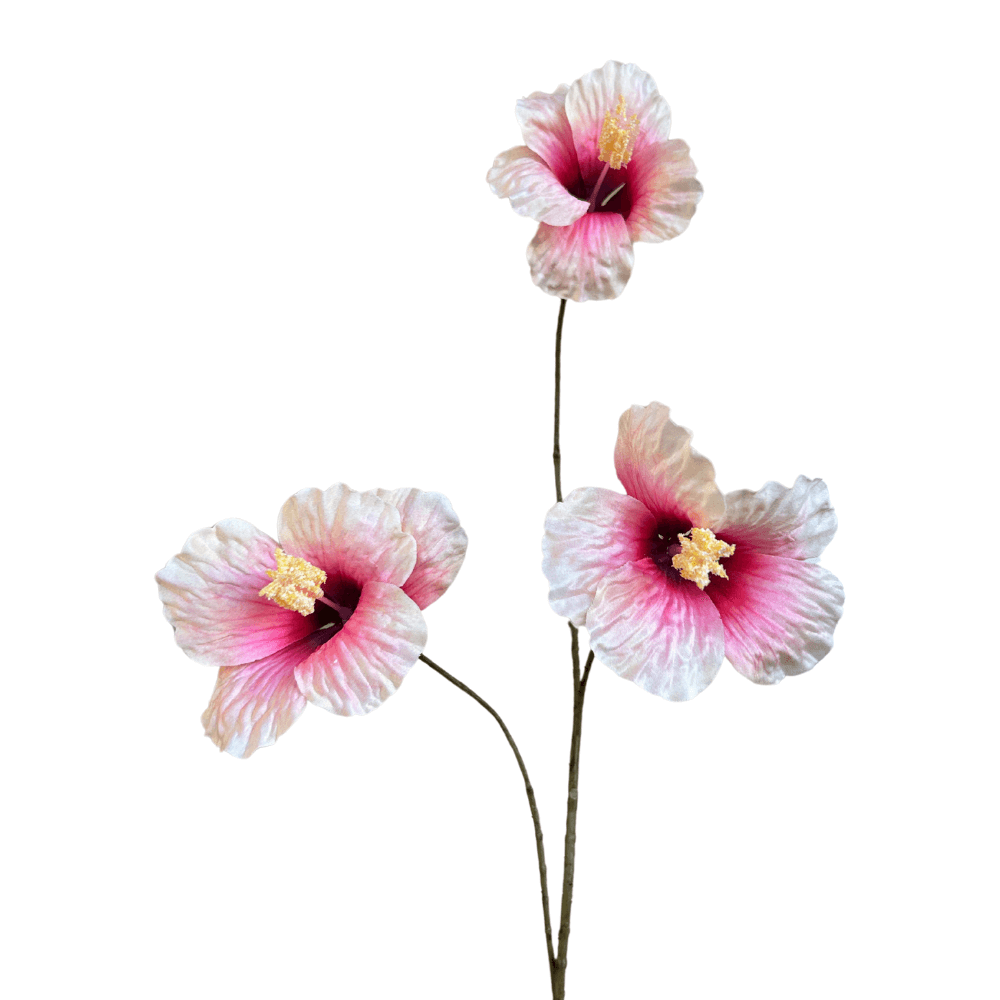 Kunst Hibiscus Bloementak – 85 cm - pastel