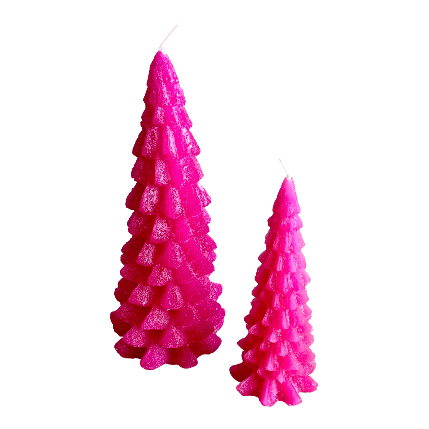 Kerstboomkaars neon fuchsia in twee maten