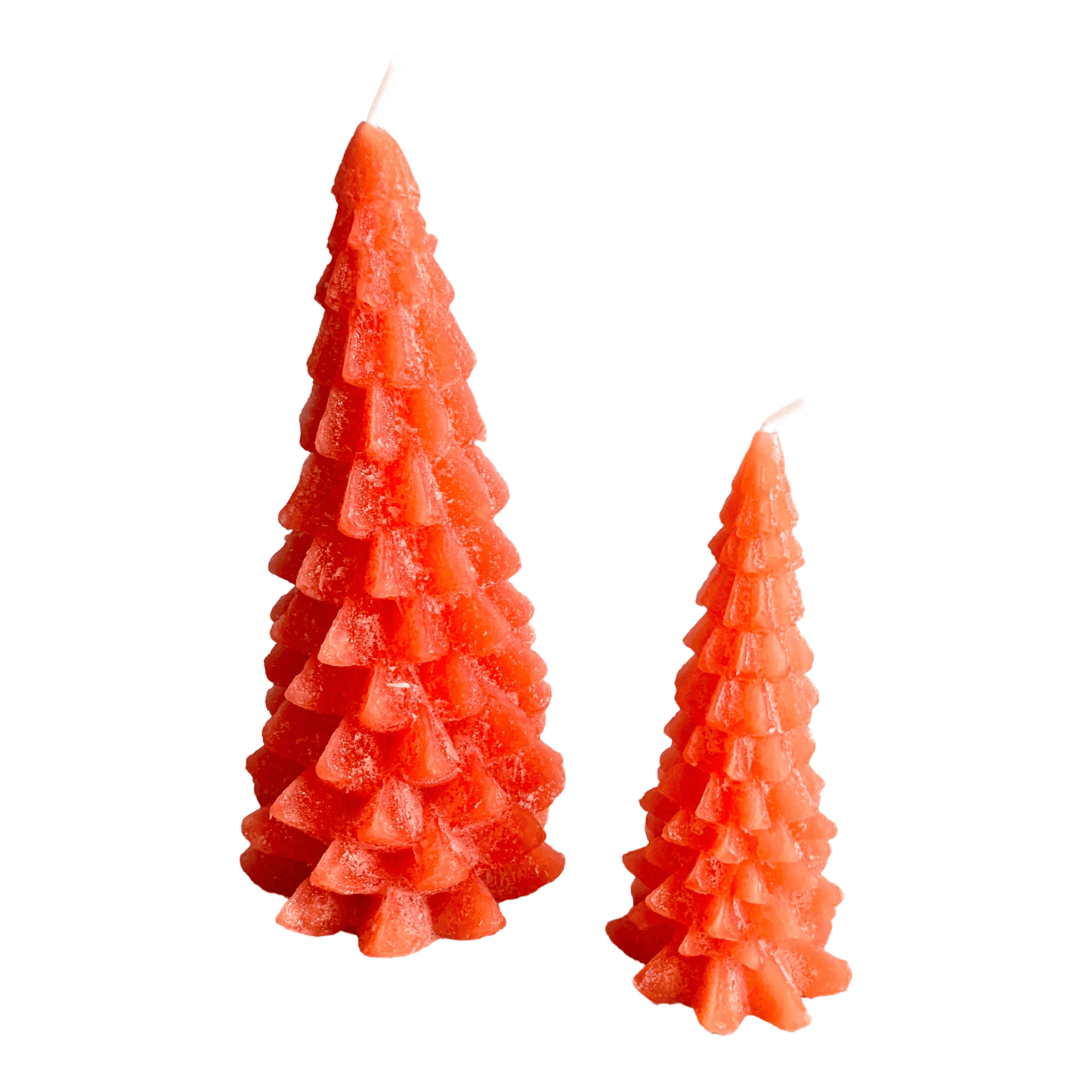 Kerstboomkaars oranje in twee maten