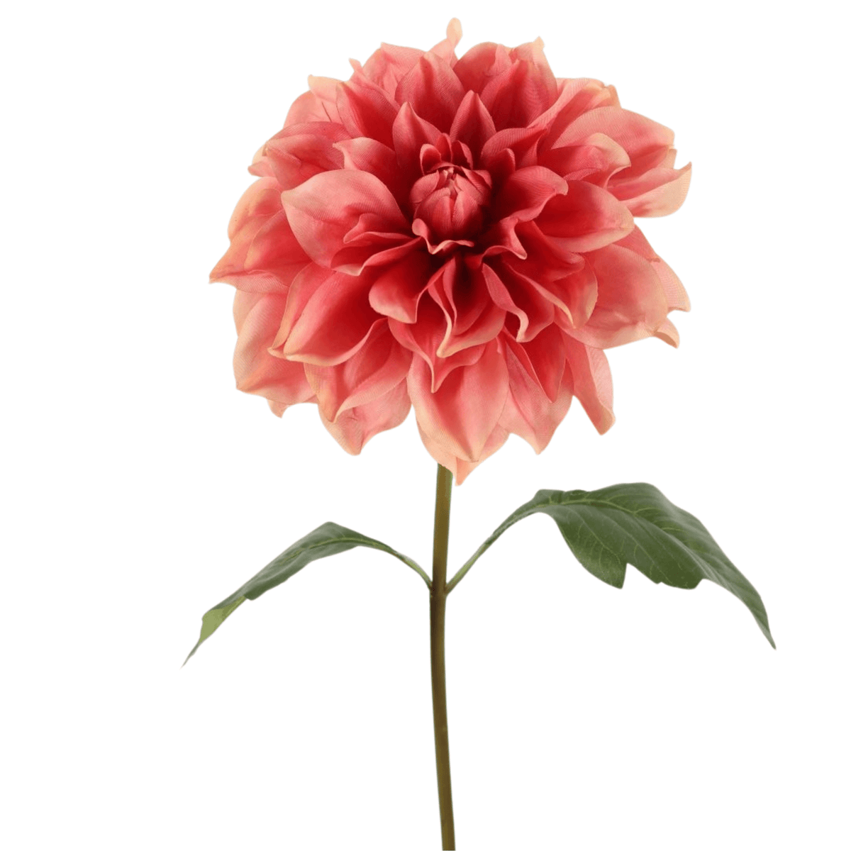 Kunstblume Dahlie mit großer Blüte – orange – 69 cm