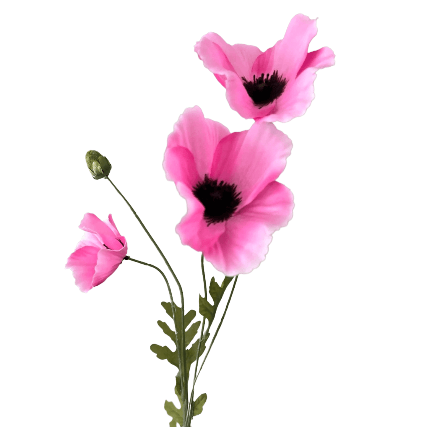 Roze Zijde Papaver Spray - 63 cm Kunstbloem