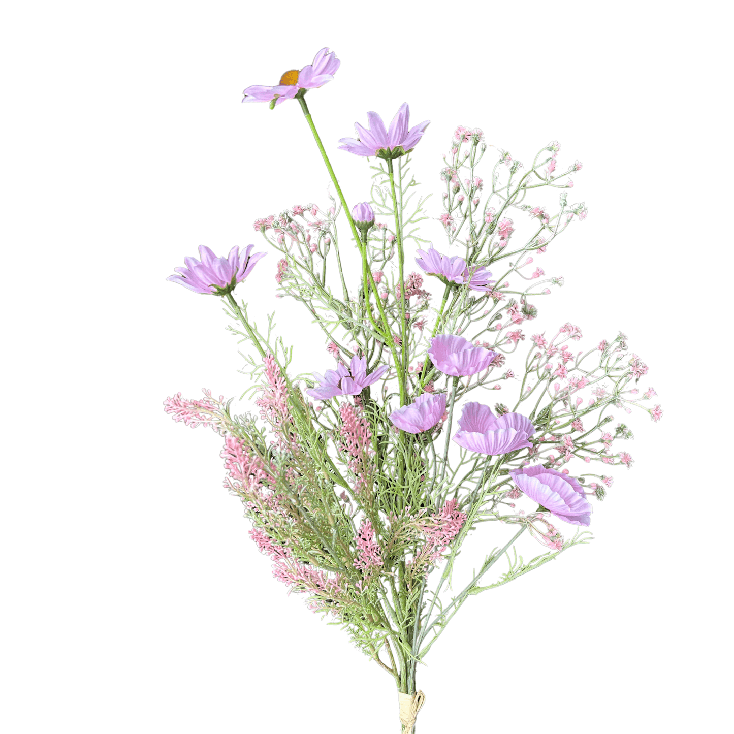 Kunst Veldboeket - licht roze - 78cm Hoog