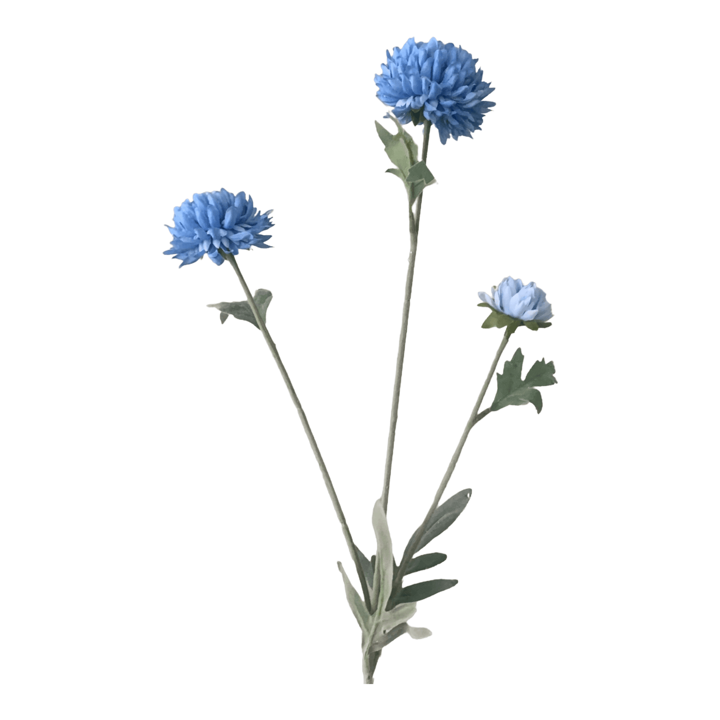 Zijden bloem mini mum spray blauw