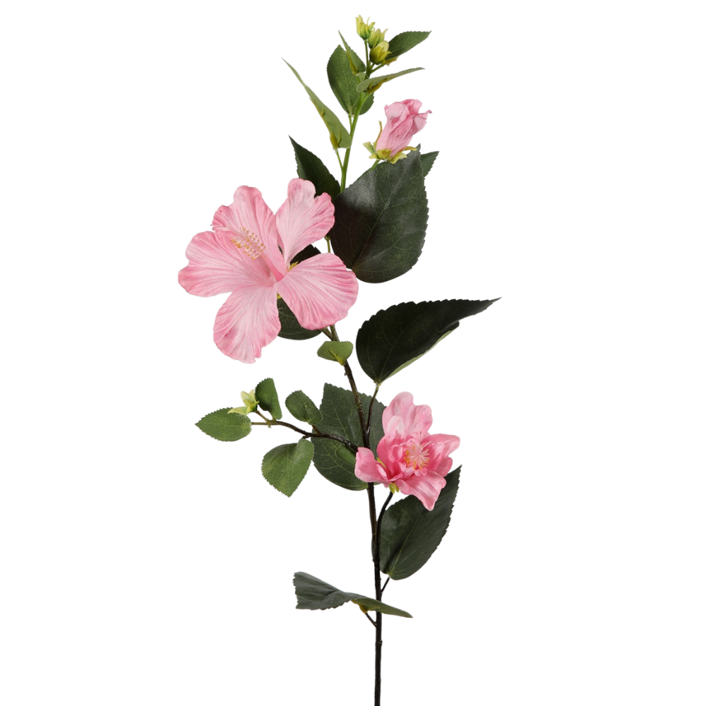Zijden bloem Hibiscus - Roze