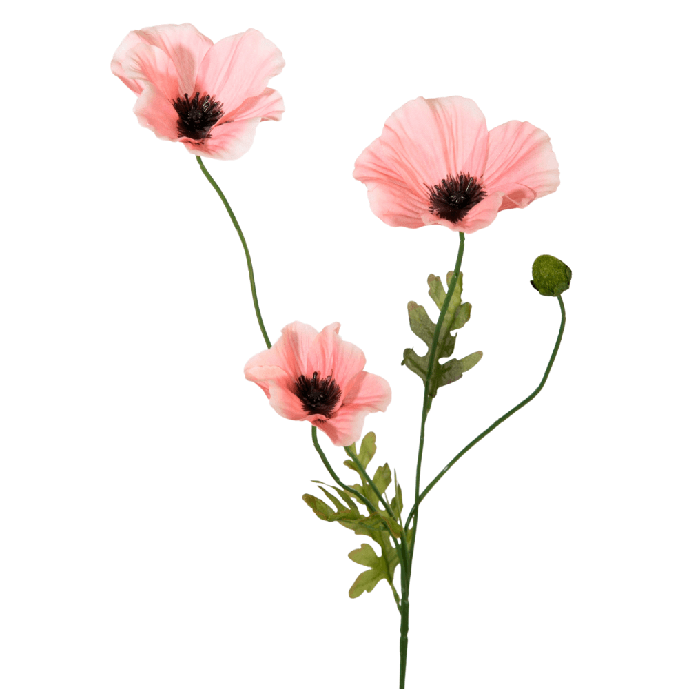 Zijden bloem Papaver - Oud Roze