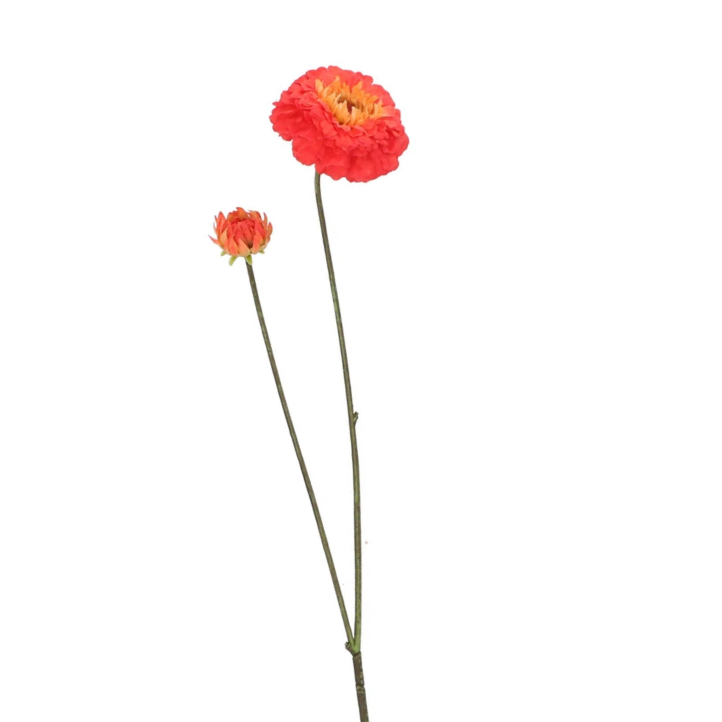 Kunstbloem Zinnia – Koraal – 54 cm