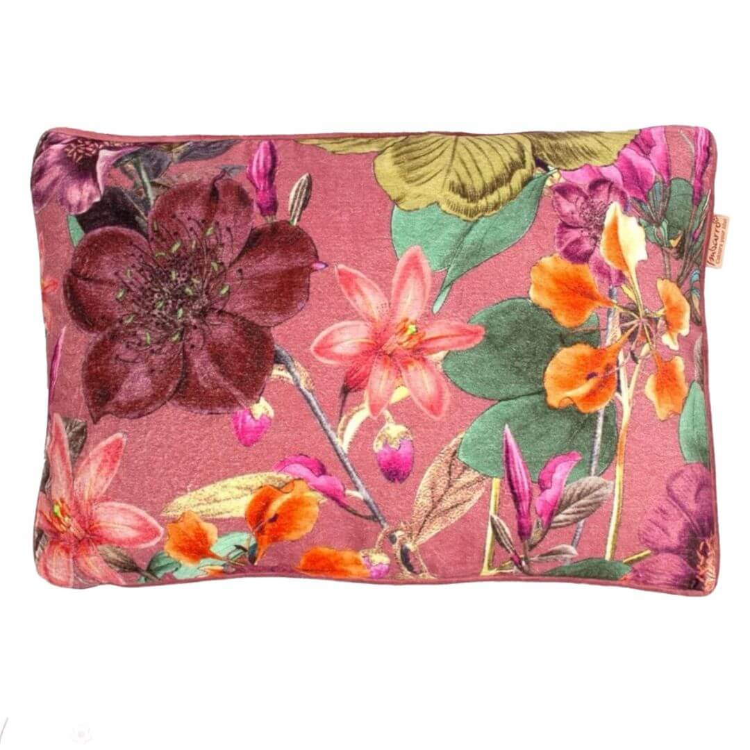 Sierkussen bloedprint Roze incl. vulling