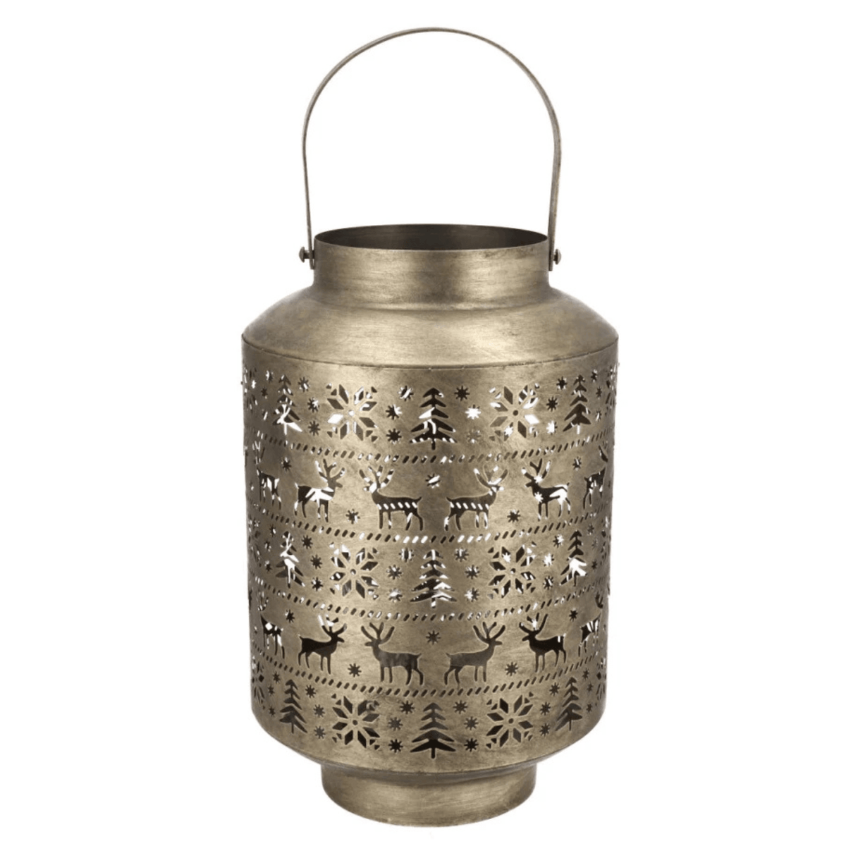Goldene Laterne – 21 cm hoch – Metall