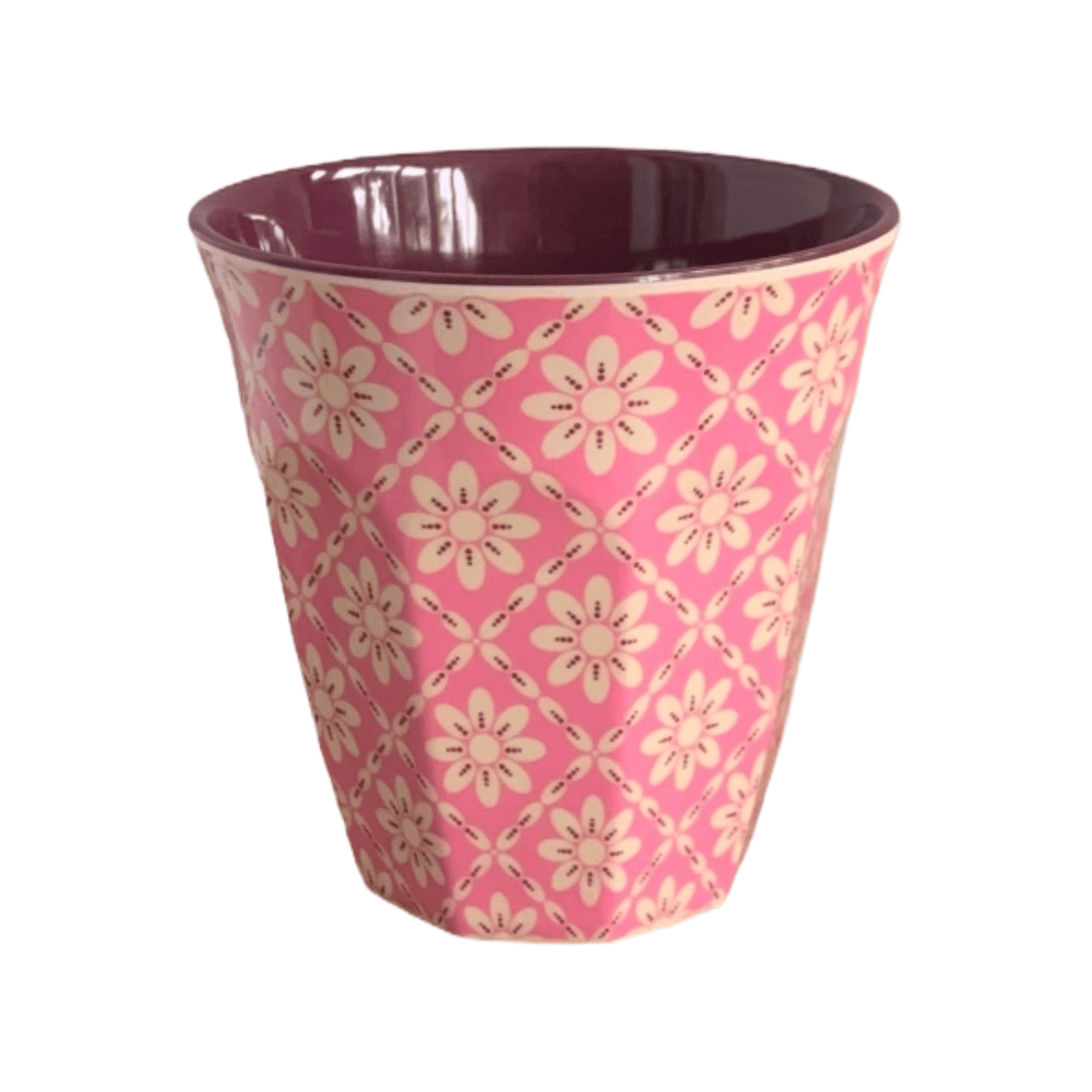 Melamine beker medium Graphic Flower - Rice