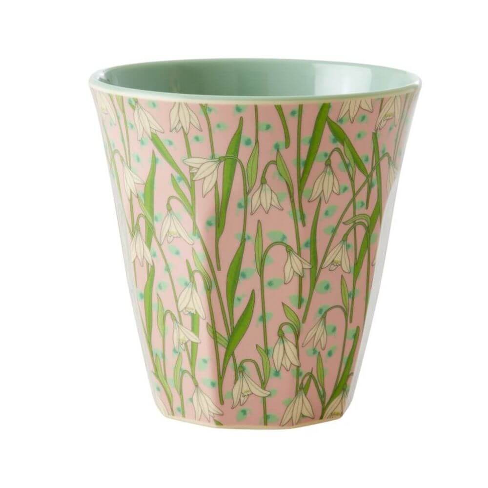 Melamine beker medium Sneeuwklokjes print - Rice