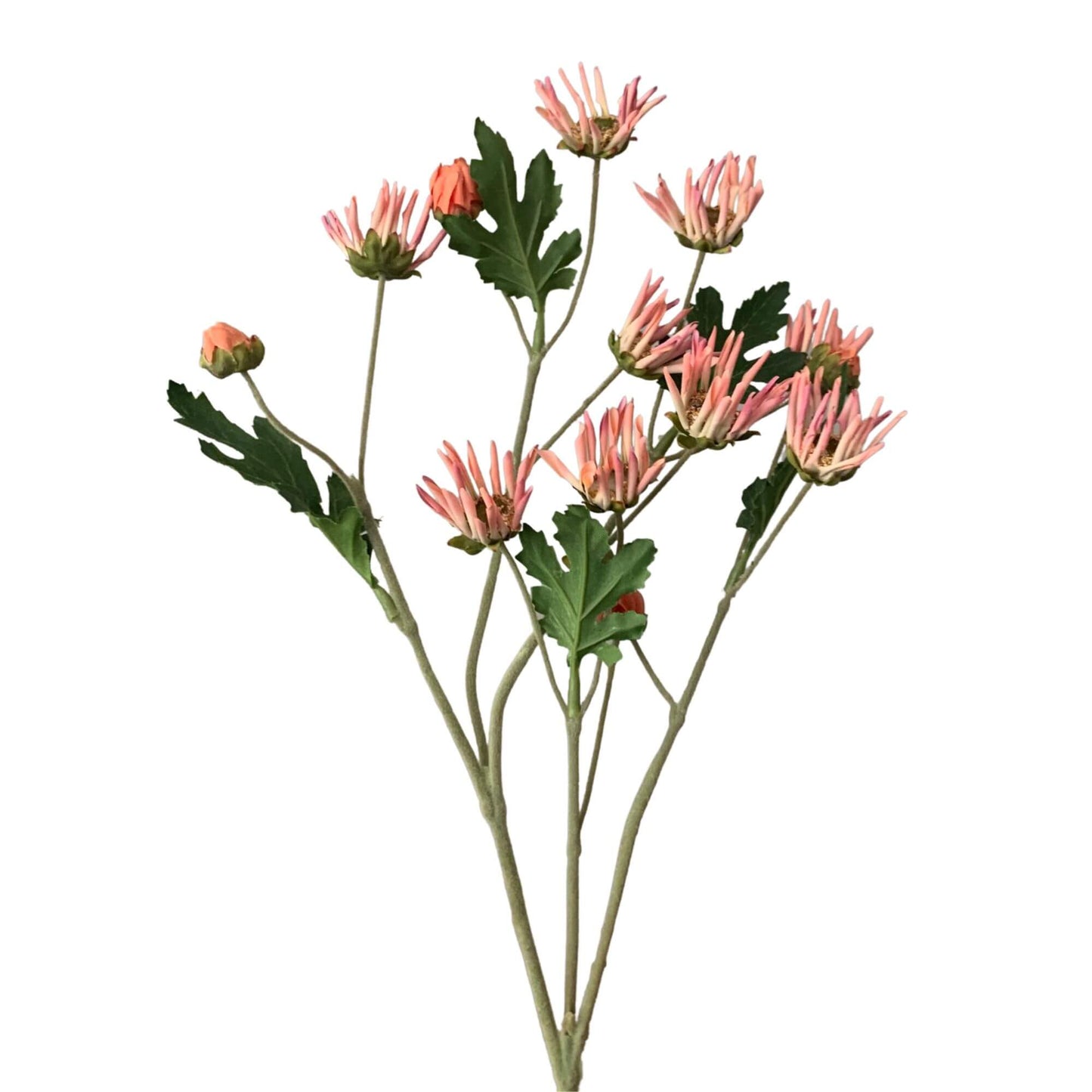 Zijden bloem Mum spray met veel bloemen
