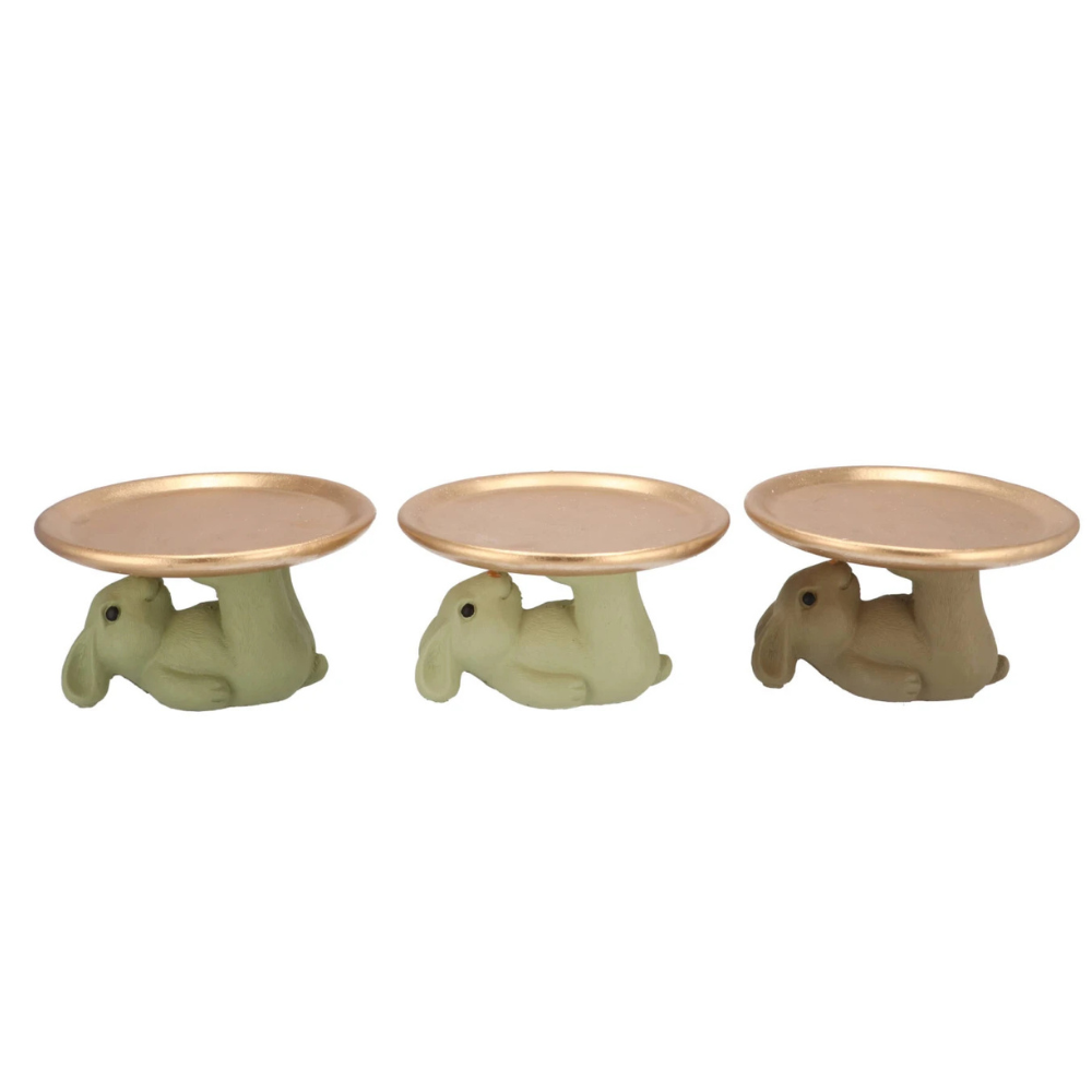 Paasdecoratie Konijn met Plateau – Pastel Groen -In 2 Maten