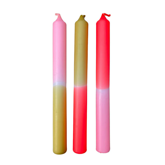 Dip Dye Neon Bobby Pin kaarsen per 3 verpakt