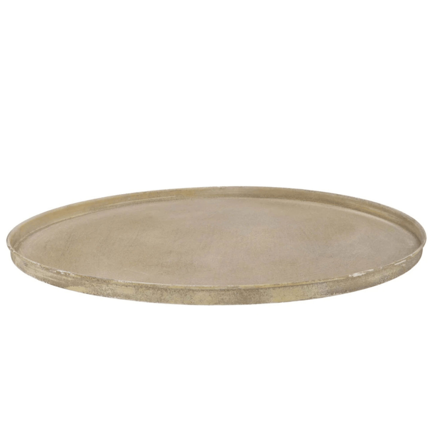 Rond Mat Goudkleurig Dienblad – Ø37 cm - Metaal