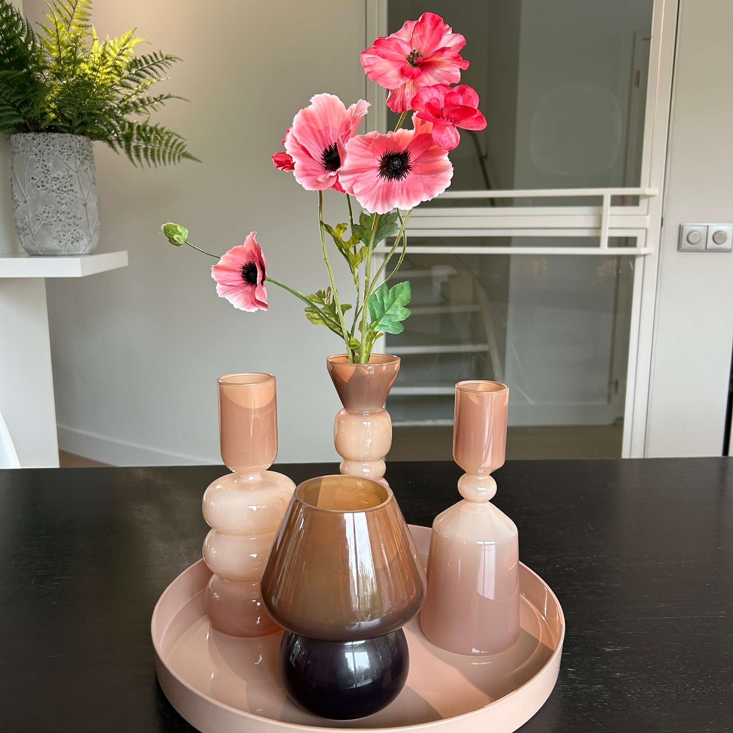 Rond Plateau hoogglans Caramel -Melamine - Ø32cm