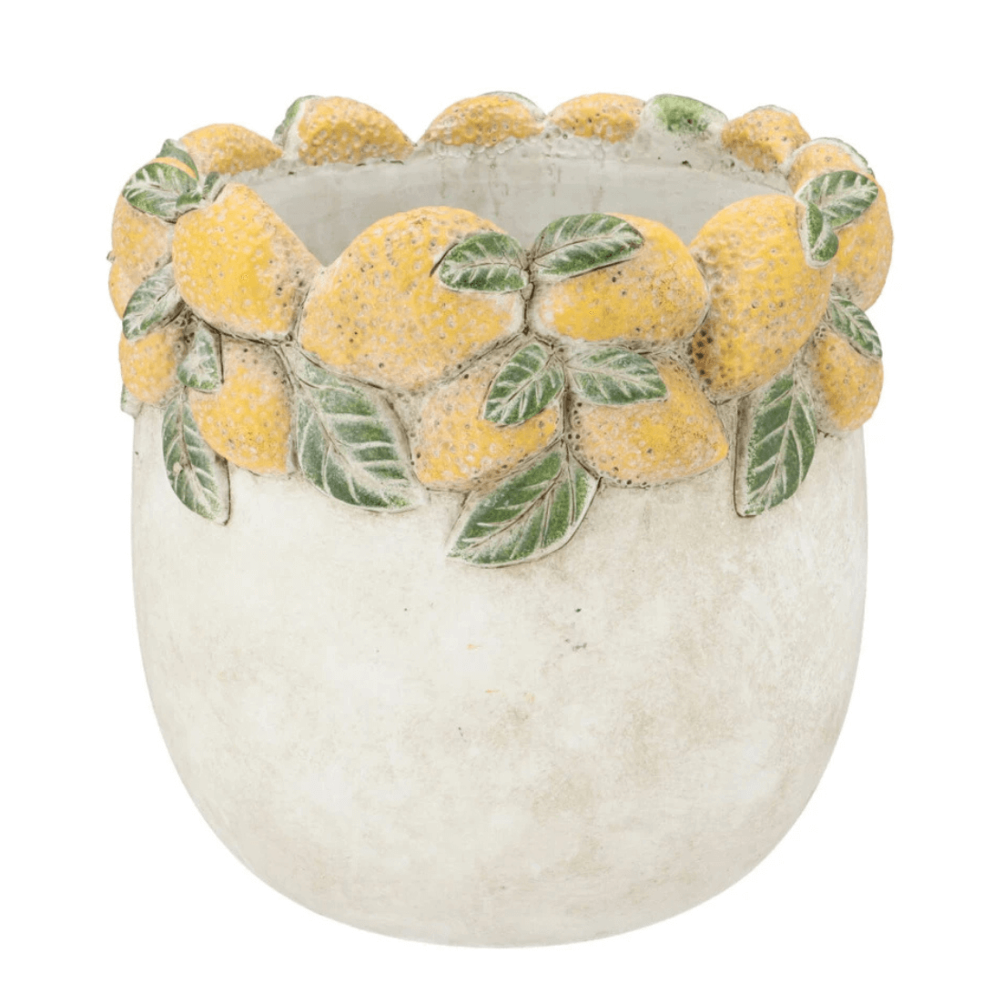 Decoratieve Bloempot met Citroenrand – 24 cm