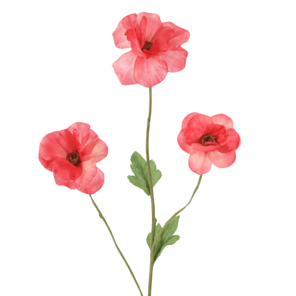 Zijden Bloem Ranonkel  Butterfly - Koraal