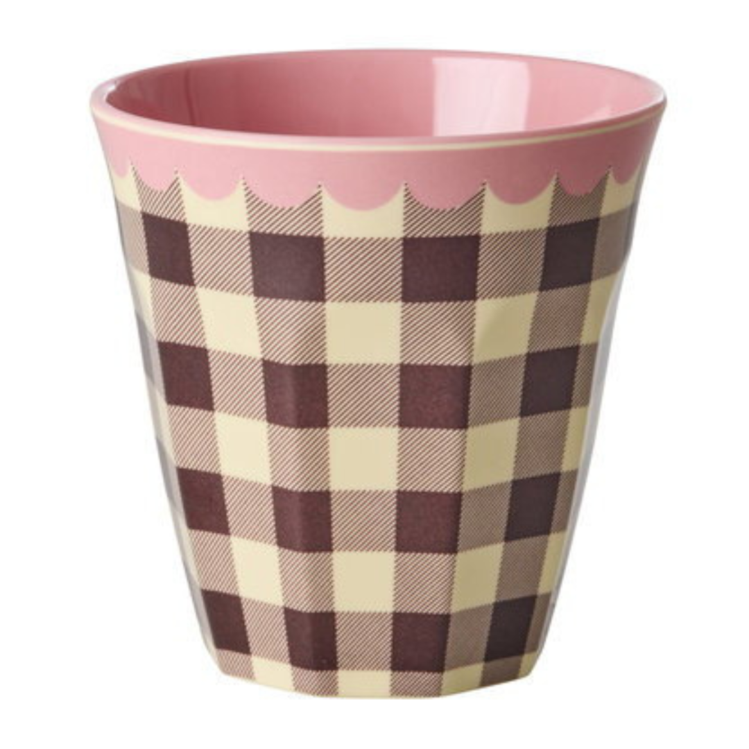 Melaminbecher medium – Flower Press Print – Rice