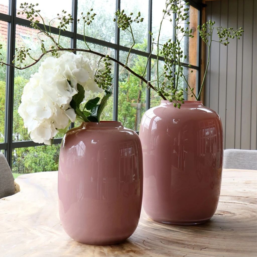 Glazen Vaas – pastel roze
