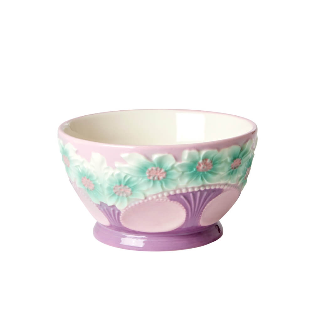 Schaaltje met bloemensculptuur in het lavendel 600ml - Rice