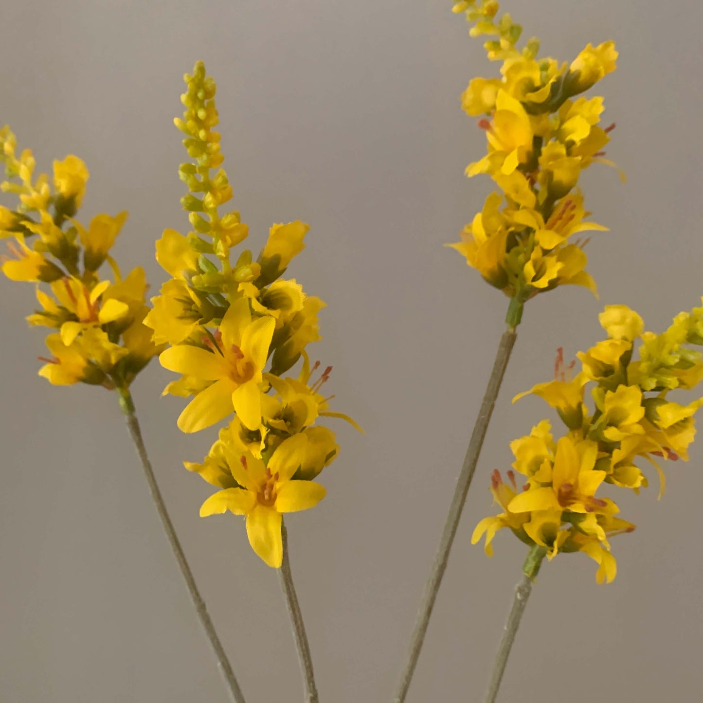 Kunsttak met zijden Forsythia geel van Silka