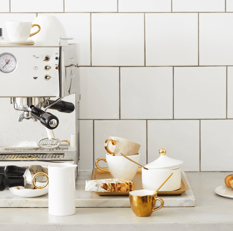 Espressokopje goud met Goudkleurig Oor - Urban Nature Culture