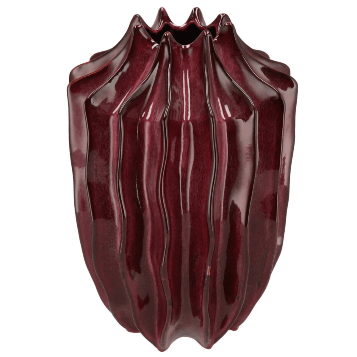 Keramikvase – sandfarben – 37 cm hoch
