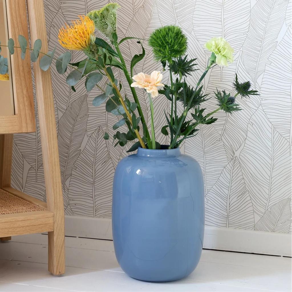 Glazen Vaas – licht Blauw/grijs