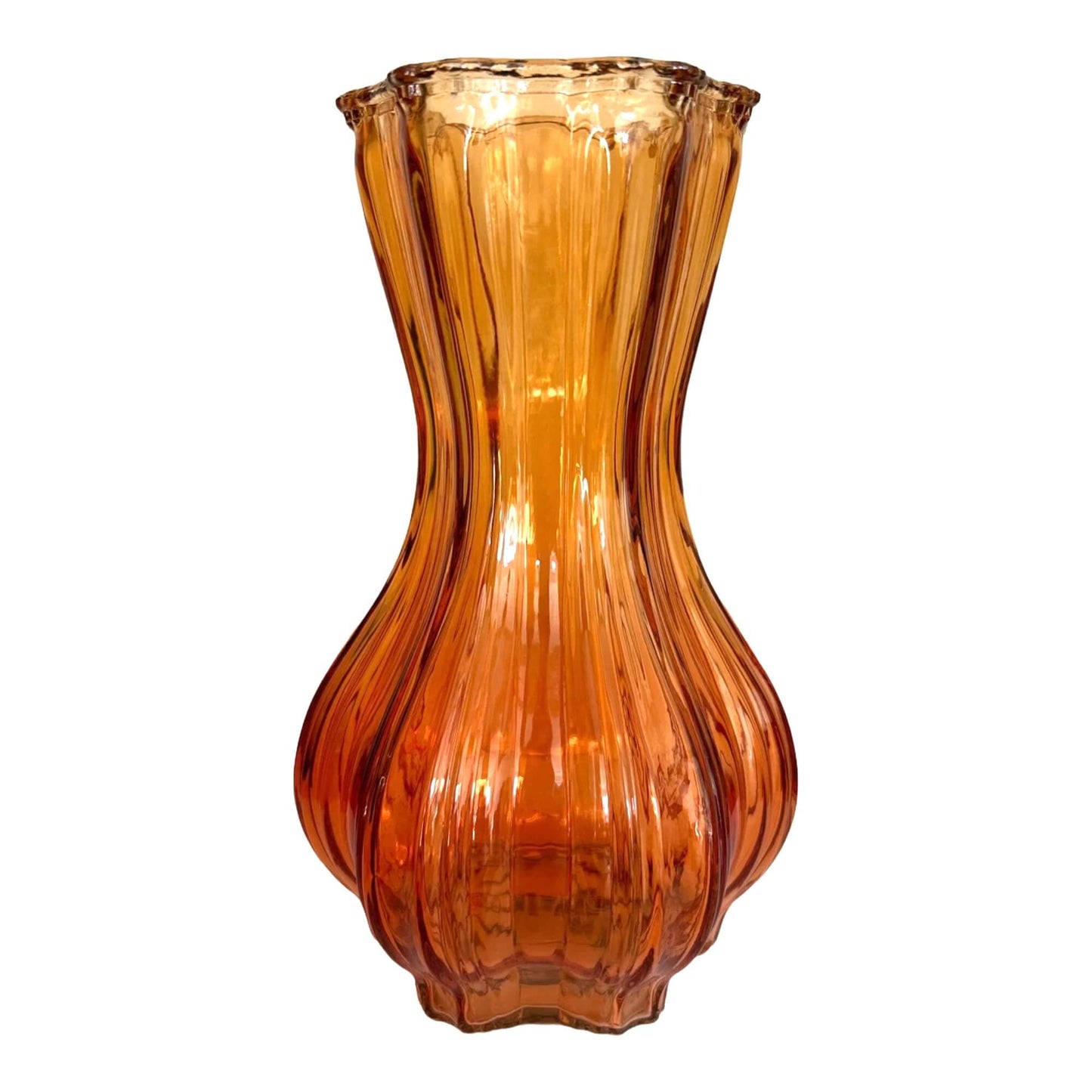 Glazen bicolor Vaas oranje