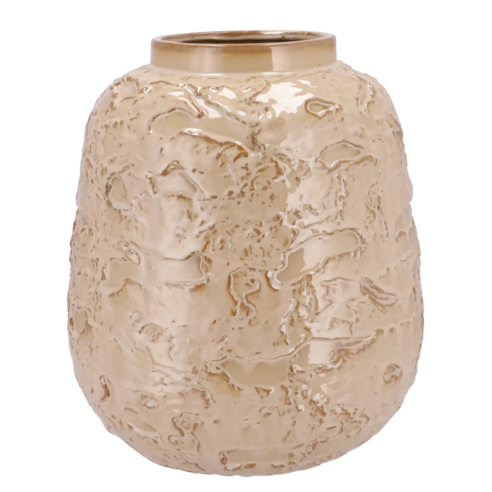 Keramische Vaas – Zandkleur – 35 cm Hoog