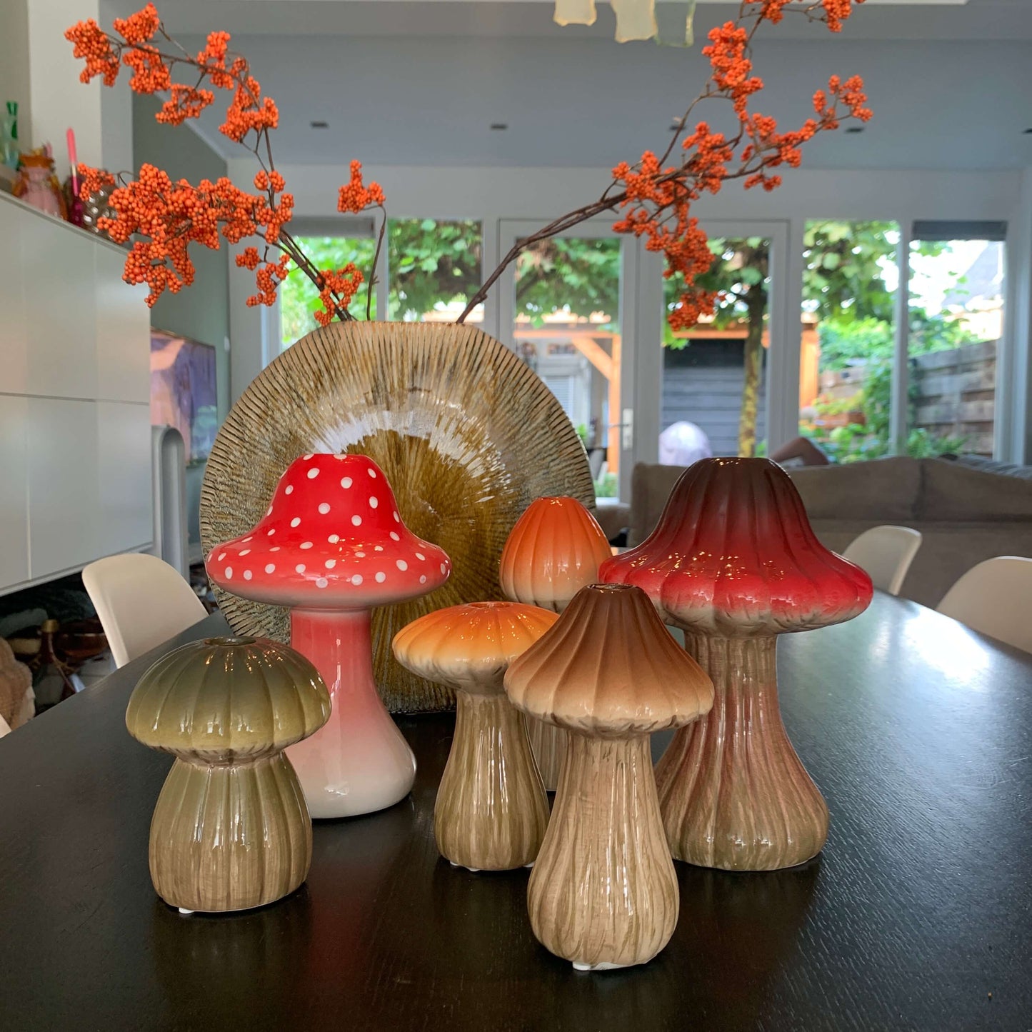 Vaas Paddenstoel Porticini rood