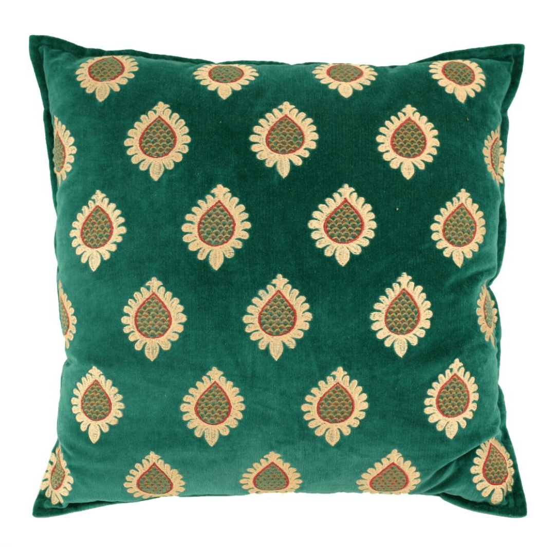 Velvet Kussen Pauwenveer - 50x50 cm – inc. Vulling