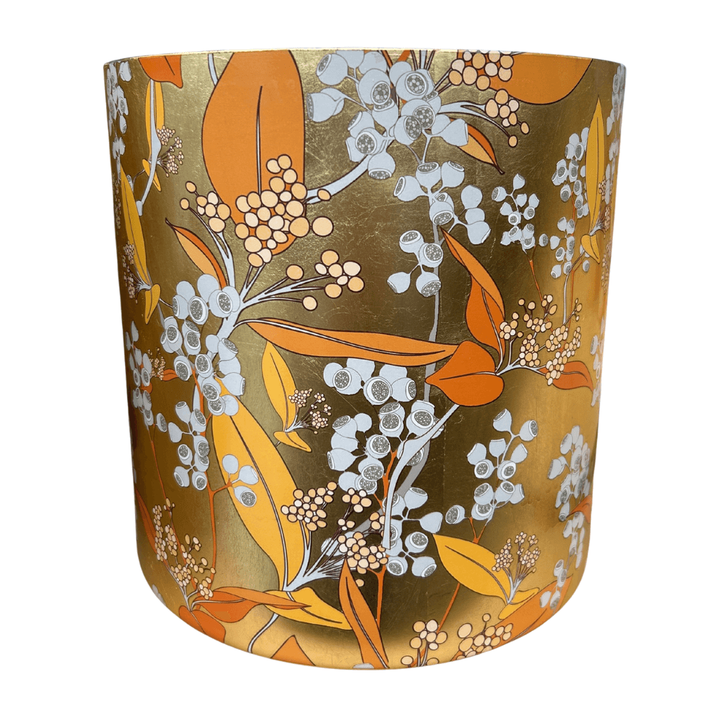 Windlicht of Vaas – Goud met herfstprint – Groot